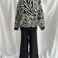 Commuter Knitted Two-piece Zebra Pattern Contrast Color