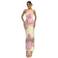 Sexy Slim Fit Printed Tube Top Bodycon Sheath Dress