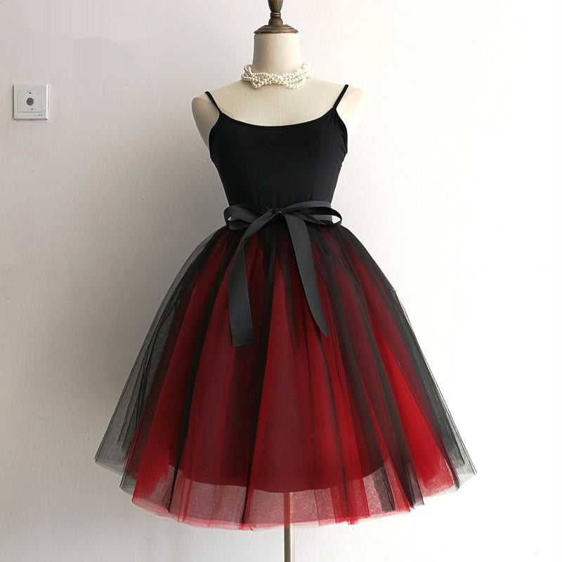 Women's Simple And Versatile Two-tone Pleated Dress