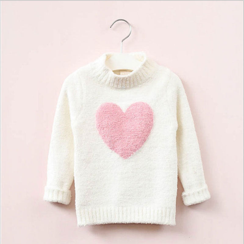 New Style Pullover Children's Love Knit Sweater