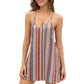 Robe nuisette à rayures pour femme