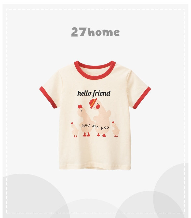 Girls' Korean-style Short-sleeved T-shirt Baby Clothes