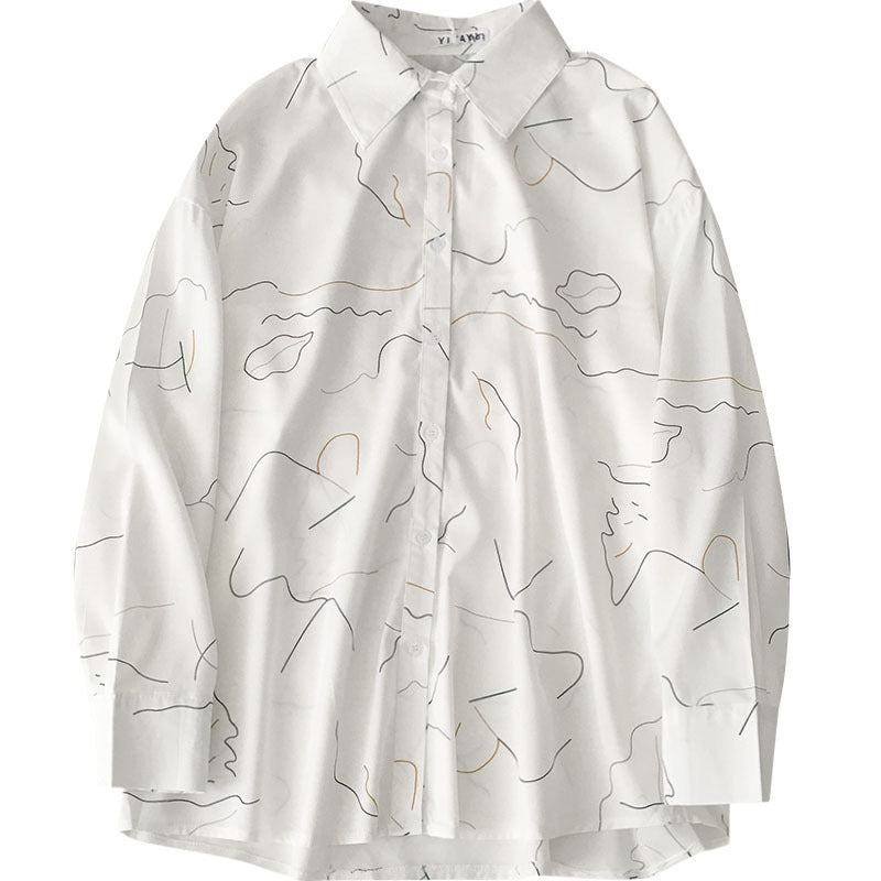 Design Sense Versatile Single-breasted Long-sleeved Shirt Spring