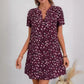 Women's Printed Short-sleeved Mid-length Shirt Dress