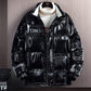 Lovers Loose Printed Warm Cotton Jacket