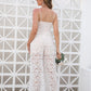 Summer Suspender Jumpsuit No Belt Trousers Wide Tube Type