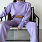 Ensemble haut ample à manches longues et col roulé pour femme, nouvelle collection européenne et américaine, mode décontractée, automne et hiver