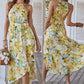 Fashion Print Halterneck Boho Dress Leisure Vacation