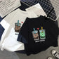 Personalized Milk Tea Printing Couple T-shirt
