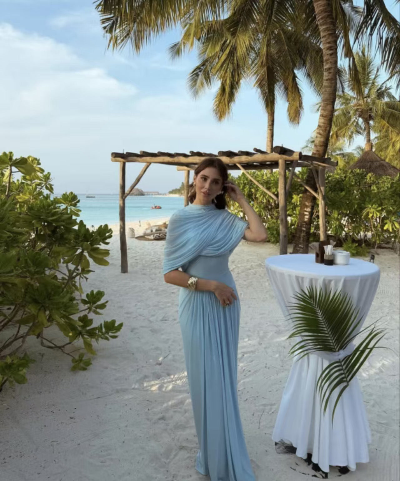 Skin-friendly Retro Shawl Ruffle Dress