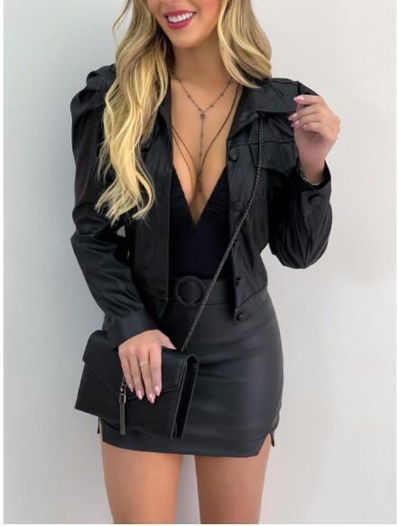 Fashionable Lapel Short Casual Cardigan Short Jacket