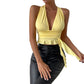 Milk Silk Deep V Cinched Slimming Pullover Female