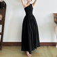 Fashion Women's Wear Waist Slant Shoulder Sleeveless Dress
