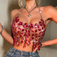 Gem Halter Backless Camisole Women's Clothing