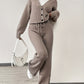 Ladies New Fashion Knitted Sweater Suit