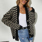 Fashion Stitching Button Cardigan Knitted Coat