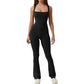 Solid Color Square Collar Vest Seamless Yoga Exercise Flared Pants