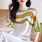 Women's Pullover Chiffon Shirt Striped Top
