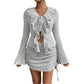 Women's Elegant Fashion Ruffled Slim-fit Suit