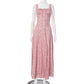 European And American Spring And Summer Floral Backless Slim Fit Sleeveless Split Dress