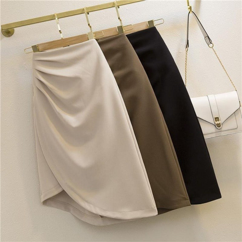 Pleated High Waist Look Taller Slimming Sheath Skirt
