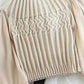 Round Neck Lantern Sleeve Chiffon Patchwork Sweater
