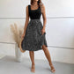 Elegant Contrast Color Sleeveless Dress