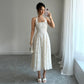 Elegant Simple Style Halter Tube Top Maxi Dress Women's Clothing