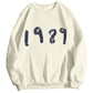 Pull décontracté à manches longues et col rond, style 1989