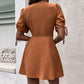 New Simple Casual Skirt V-neck Versatile Commuter Dress