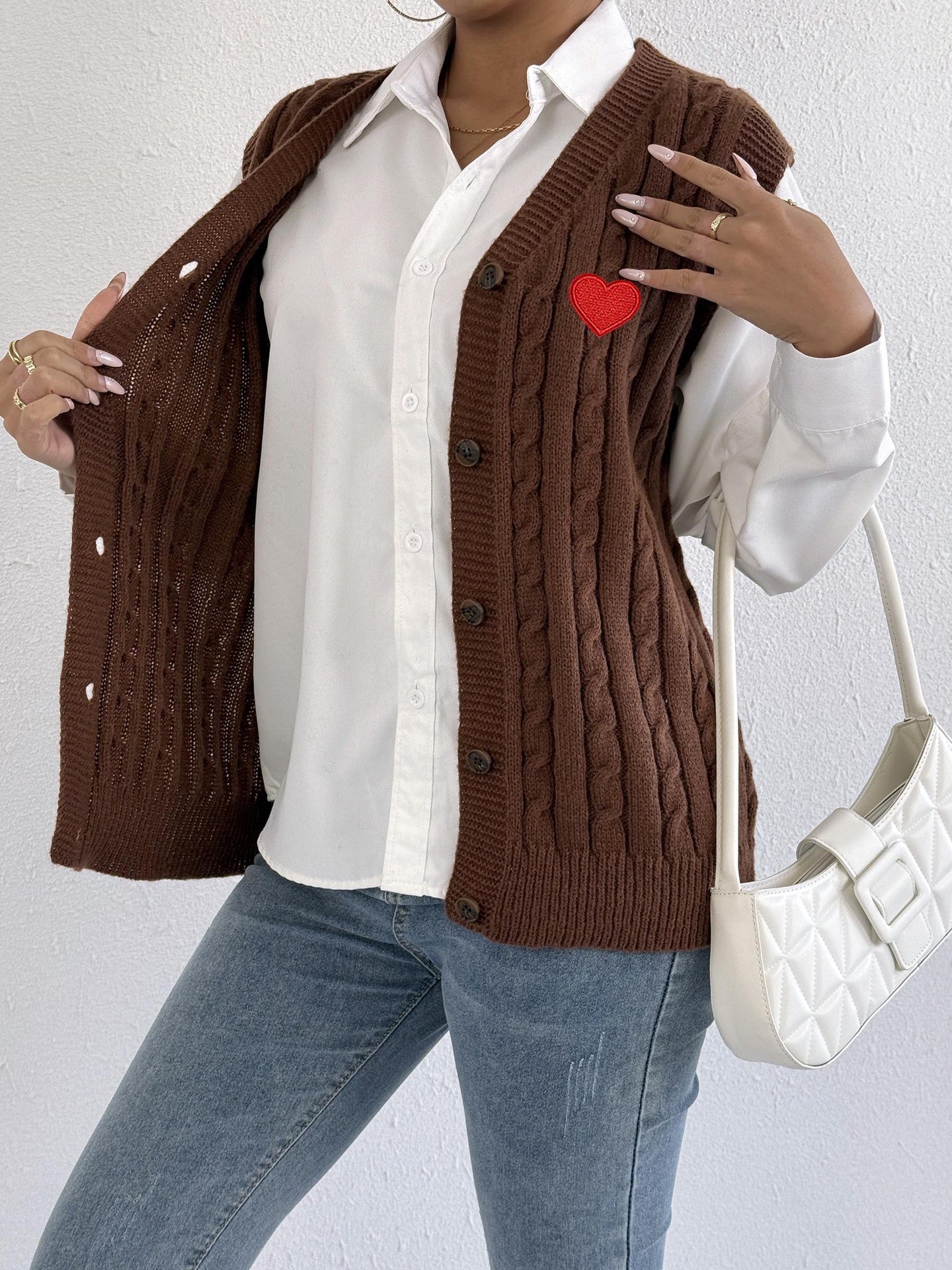 Women's Knitted Cardigan Casual Vest