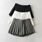 Women's High Waist A-line Pleated Skirt