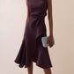 Women's Sleeveless Round Neck Red Temperament Dress