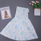 Womens Waist-Cinching Figure-Lifting Floral Sleeveless Slip Dress
