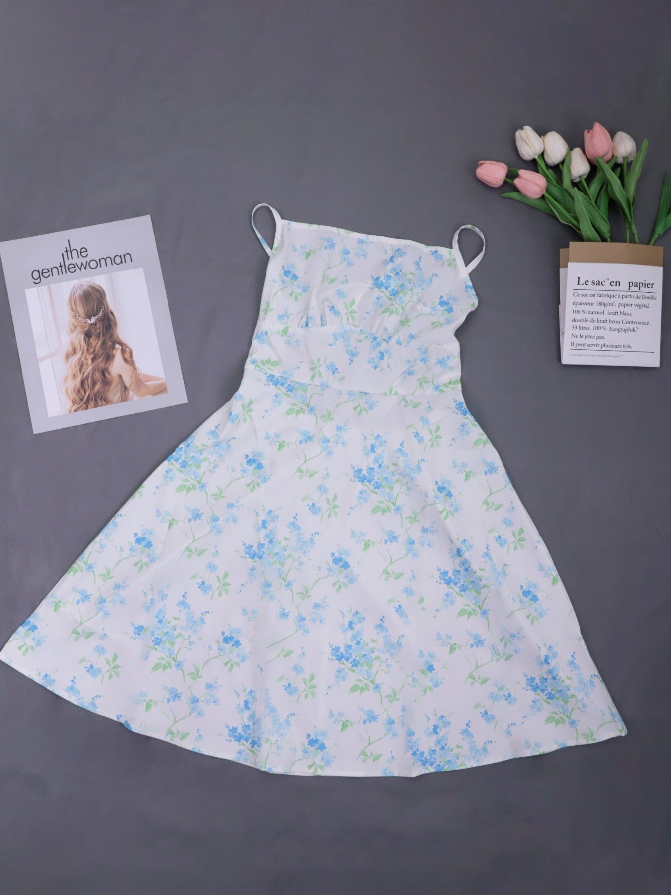 Womens Waist-Cinching Figure-Lifting Floral Sleeveless Slip Dress