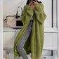 Cardigan long tricoté avec poches, manteau à manches lanternes tendance et polyvalent