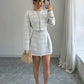 Autumn And Winter New European And American Single-breasted Short Coat French Retro Debutante Style Dress