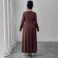 Fashion Coffee Color Dress For Women