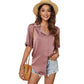 Women's Temperament Solid Color Button-Up Shirt Top