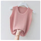 Women's Summer Ice Silk Round Neck Camisole Vest Knitted Bottoming Shirt