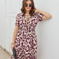 Casual Fashion Short Sleeve V-neck Printed Dress