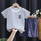 Ensemble à manches courtes pour enfant en pur coton