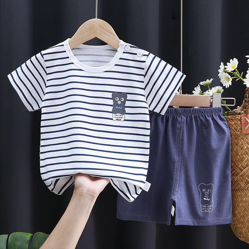 Ensemble à manches courtes pour enfant en pur coton
