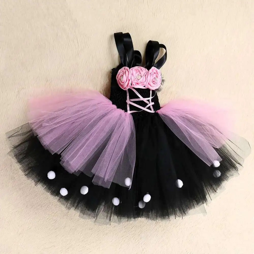 Girls Creative All-match Flower Mesh Pettiskirt Suit