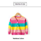 Children's Cotton Sweater Rainbow Striped Cardigan Knitted Coat