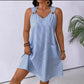New Round Neck Striped Style With Pockets Suspender Jumpsuit Skirt