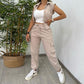 Ensemble chemise à manches courtes et pantalon élégant et tendance pour femme