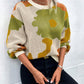Fashionable All-match Jacquard Leisure Pullover Sweater