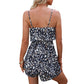 European And American Style Suspender Floral Jumpsuit