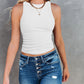 Women's Open Back Outerwear Vest T-shirt